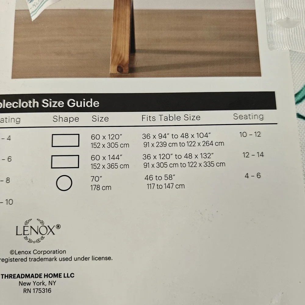 Lenox Spice Village Rectangular Tablecloth 60